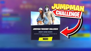 How To COMPLETE ALL JORDAN JUMPMAN TRICKSHOT CHALLENGES in Fortnite Free Rewards Zone Quests [upl. by Small926]