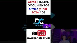 Cómo Firmar Documentos con Certificado Digital Adobe PDF  WORD  EXCEL 2024 shortvideo 05 [upl. by Castor293]