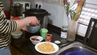 Garbanzos con chorizo en olla GM [upl. by Ahsam388]