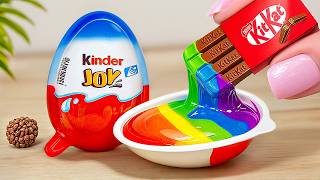 Mini Kinder Chocolate Cake Recipe Using KitKat  Satisfying Rainbow Cake Decorating Hacks [upl. by Nyledam]