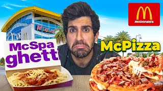 PROVO LA McPIZZA E LA PASTA NEL MCDONALDS Più GRANDE DEL MONDO [upl. by Aivatnuhs]