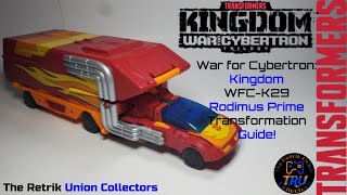 Transformers Kingdom WFCK29 Rodimus Prime Transformation Guide [upl. by Rakia]