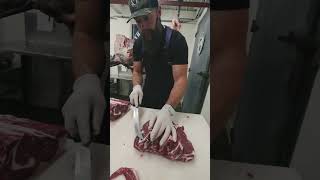 Cleaning the meat between Tomahawk Steaks 🔪 shorts [upl. by Jack917]