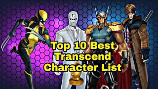 Top 10 Best Transcend Characters List 2021  Marvel Future Fight [upl. by Frazer431]