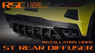 Racing Sport Concepts  Corvette C8 ST Rear Diffuser Install [upl. by Mcroberts]