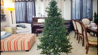 Funcid 6ft Artificial Aspen Christmas Tree Unlit Foldable Fake Christmas Tree wFoldable Stand [upl. by Ellirpa970]