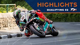 Qualifying 2 Highlights  2023 Isle of Man TT Races [upl. by Accebber143]