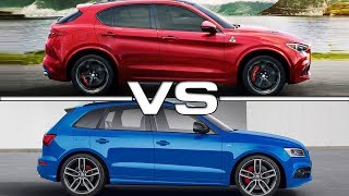 2018 Alfa Romeo Stelvio Quadrifoglio vs 2017 Audi SQ5 [upl. by Nosreh]