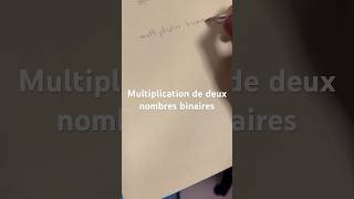 Multiplication de deux nombres binaires binaire [upl. by Anehsat]