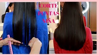 CORTE PUNTAS REDONDEADO NIÑA 🎀  sandranewlook [upl. by Anasiul]