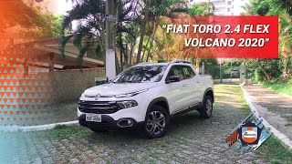 Teste Fiat Toro 24 Volcano 2020  melhor versão Flex  Naccar  Auto e Notícias [upl. by Nileak]