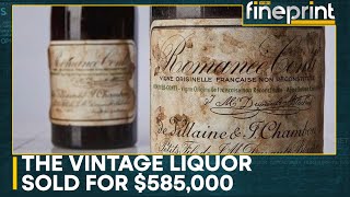 1945 RomanéeConti becomes the most expensive wine ever sold  WION Fineprint [upl. by Nerret547]