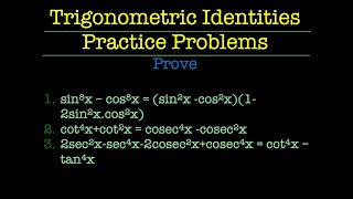 15 Solving Trigonometric Identities [upl. by Nimra721]