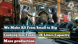 356th Day of Cooking Gas Tank Making  Mass Production  1K Liters Capacity [upl. by Wales515]