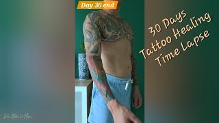 TATTOO HEALING PROCESS IN 30 DAYS TIME LAPSE BenjaminSeeFitness [upl. by Jehoash655]