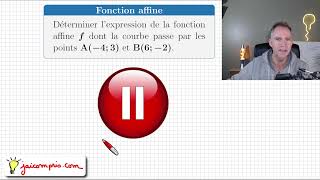 fonction affine • déterminer lexpression de fx • Un classique • troisième seconde première [upl. by Nnaeoj]