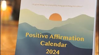 Positive affirmation calendar 2024 non profit [upl. by Nolrah]