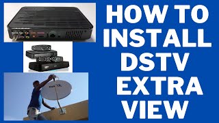 How to install dstv extra view with 2 hd decoders twin lnb diplexer smart lnb Jhb [upl. by Haraj552]