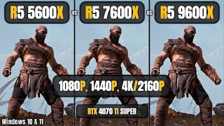 AMD Ryzen 5 5600x vs 7600x vs 9600x  1080p 1440p 4K  4070 Ti Super  Test in 10 Games [upl. by Ardnekan]