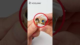 How to fit an F connector to a coax cableshorts Fconnector coaxialcable wallplate hometheater [upl. by Netsud563]