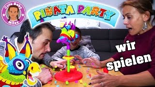 PINATA PARTY SPIEL  Bunte Jagd nach den tollen Preisen  CuteBabyMiley [upl. by Irab373]