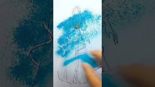 DIY Fashion Art 🤩 diy artandcraft trendingshorts shorts fashion art craft drawing [upl. by Abran]