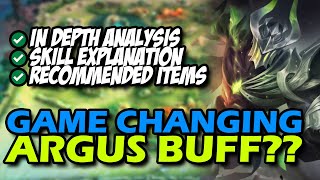 LATEST ARGUS BUFF COULD TURN HIM META  MOBILE LEGENDS ADVANCED SERVER UPDATE AND TESTS [upl. by Klimesh313]