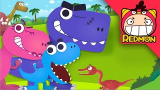 Tyrannosaurus family song  Dinosaur songs  TRex Songs  Nursery Rhymes  Song for Kids  REDMON [upl. by Falk]