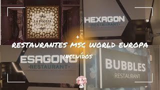 MSC World Europa Restaurantes [upl. by Arukas]