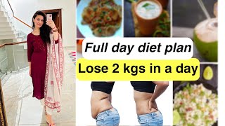 1 Day Fasting Diet Plan to Lose Weight  Lose 2 kgs in One Day [upl. by Eanram]