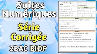 Série dexercices sur les Suites Numériques 2Bac SM [upl. by Eelitan]