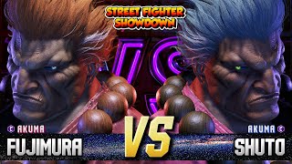 SF6 Fujimura 5 Akuma VS Shuto 3 Akuma FT3  High level match [upl. by Enattirb]