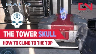 The TOWER SKULL Location Halo Infinite  How to Climb to the Top of The Tower [upl. by Nilsoj334]