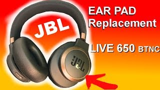 Ear pad replacement on JBL headphones  LIVE 650 BTNC [upl. by Cuda]