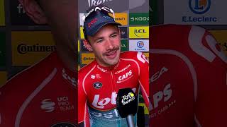 As good an interview as you’ll see 😍 cycling tourdefrance emotional [upl. by Corina]