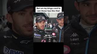 Pierre Gasly and Esteban Ocon postrace interview together f1 gasly ocon alpine postrace [upl. by Violeta]