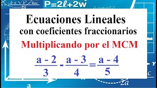 Cómo resolver Ecuaciones Lineales con fracciones [upl. by Adrian]