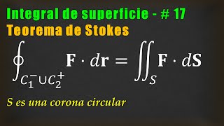 Integral de superficie aplicando el teorema de Stokes [upl. by Ramilahs]