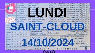 programme quinté analyse SAINTCLOUD LUNDI 14102024 [upl. by Kotto]