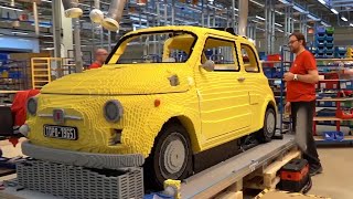 LifeSize LEGO Fiat 500 Car – 190000 Pieces [upl. by Nyl]