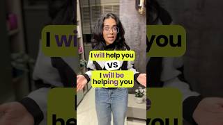 quotI will helpquot vs quotI will be helpingquot  Big Difference 😱  30 Sec Grammar Tips englishgrammar esl [upl. by Chaunce398]