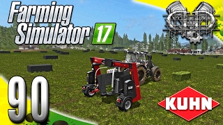 Farming Simulator 2017 Gameplay EP90 Kuhn DLC Square Bale Wrapper PC Goldcrest Valley [upl. by Edmon]