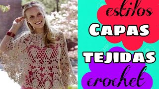 Capas tejidas a crochet para mujer ❤️ [upl. by Aneetsirk490]