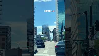 Downtown Denver Colorado denver usashorts denvercolorado colorado cityview driving usatravel [upl. by Keppel566]