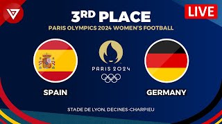 🔴 SPAIN vs GERMANY 3RD PLACE WOMENS FOOTBALL PARIS OLYMPICS 2024 Preview amp Predictions Bronze Medal [upl. by Laurita666]