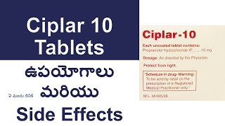 Ciplar 10 Tablet Uses and Side Effects in Telugu [upl. by Norted847]