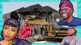 Yemi Alade Drag Sanwo olu over Lagos Demolition \ Land Mark beach Hotel [upl. by Aynekal]