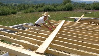 Ep05 Terasa suspendata de lemn  Cum sa construiești o casă de lemn DIY  Tiny House Wood [upl. by Fachanan]