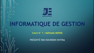 Informatique de gestion  Méthode Merise darija [upl. by Hilda371]