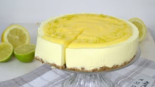 Tarta de yogur de limón fria Tarta sin horno suave y deliciosa [upl. by Zimmer323]